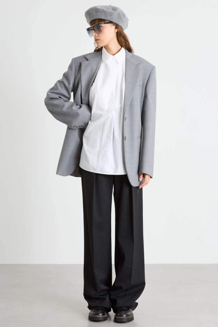 Cotton Oxford shirt - WHITE