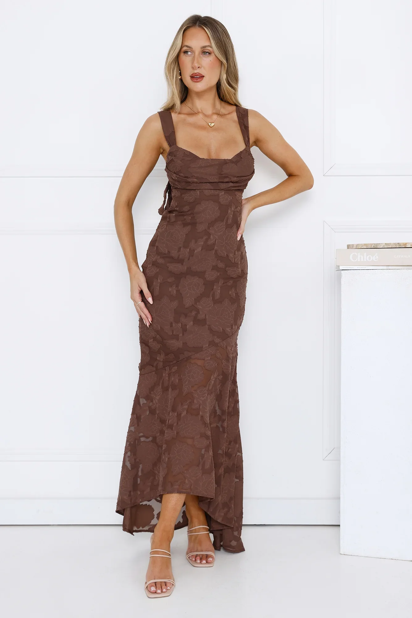 Enchanted Empire Maxi Dress Brown