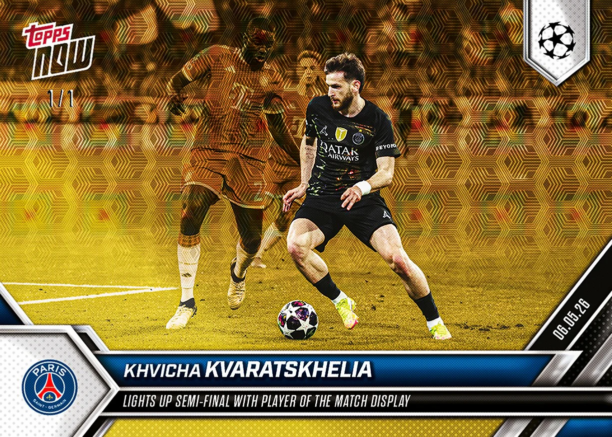 Khvicha Kvaratskhelia - 2025-26 UCL Topps NOW® - Card 137 - PR: 705