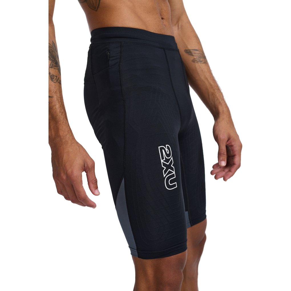2XU Light Speed React Compression Shorts Men - black/white reflective