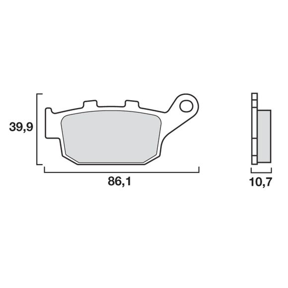 Brembo Organic Rear Brake PadsRef : 07HO2711