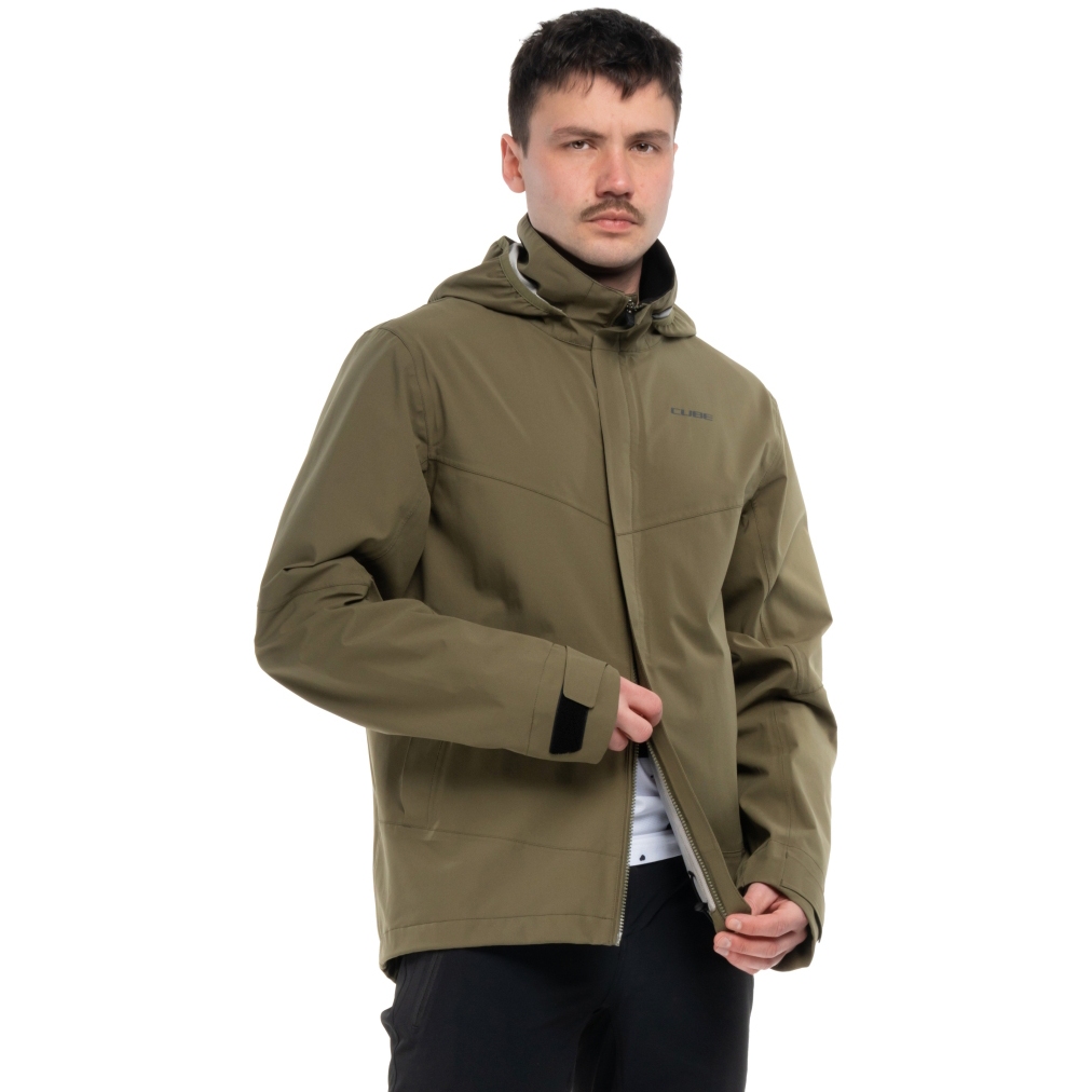 CUBE CMPT TM Rain Jacket Men - reed green