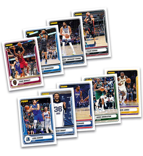 Panini NBA 2023-24 Stickers & Cards - Album + 3 Boxes (=150 Packets)