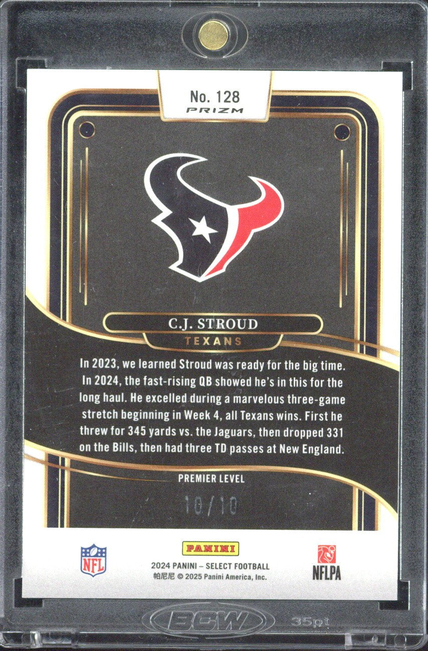 2024 Panini Select C.J. Stroud Gold Disco Prizm /10 #128