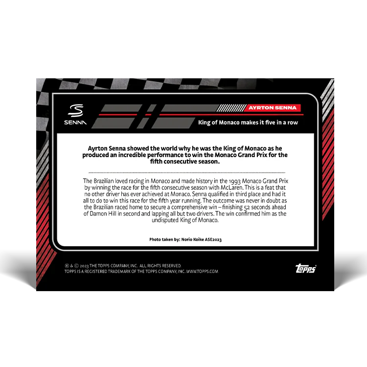 Topps UK - The Story of Senna - Card #43