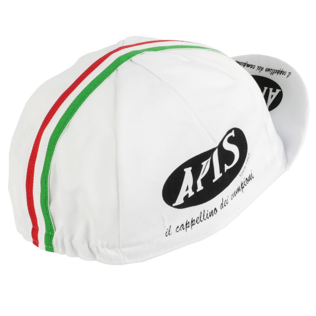 Apis Retro Style Pro Cycling Cap - APIS VINTAGE WHITE