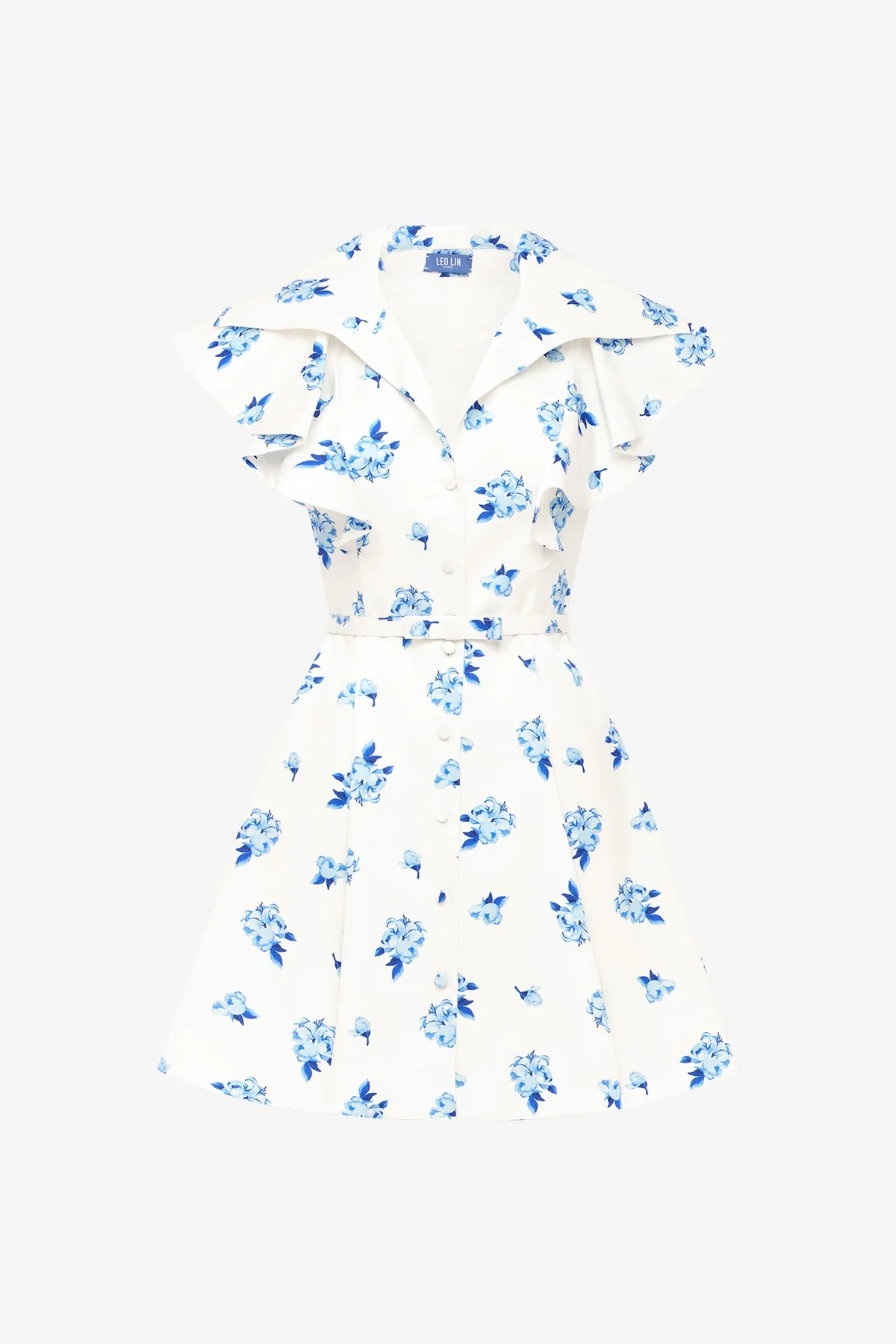 Isla Mini Dress - Ditsy Floral Print in Snow