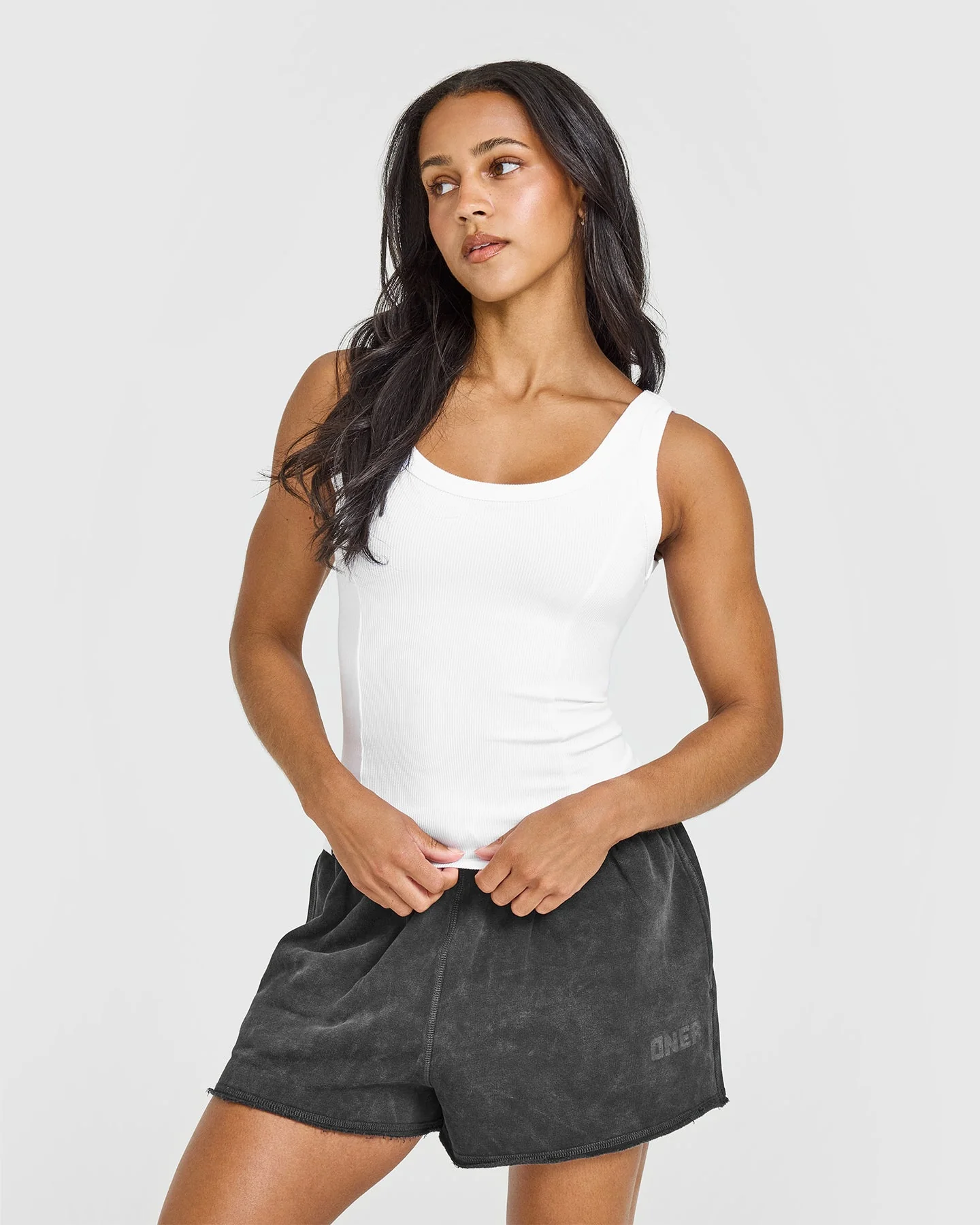 Mellow™ Rib Scoop Neck Vest | White