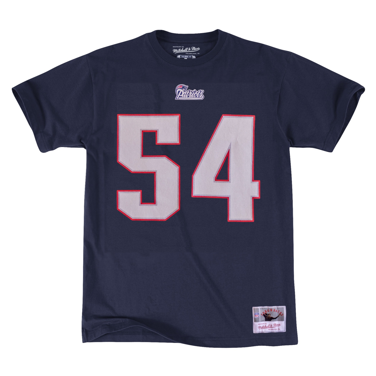 Tedy Bruschi #54 New England Patriots Mitchell & Ness NFL T-Shirt Navy