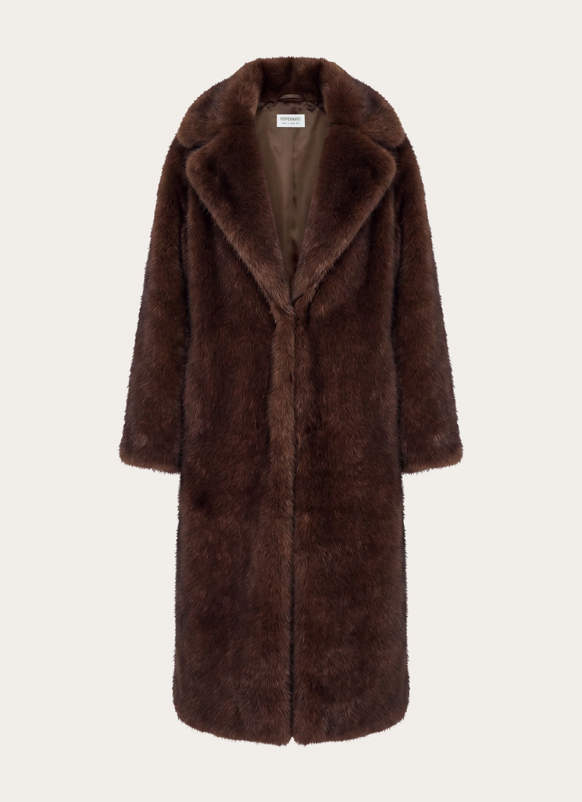 Aspen Avenue Faux Fur Coat - Chocolate