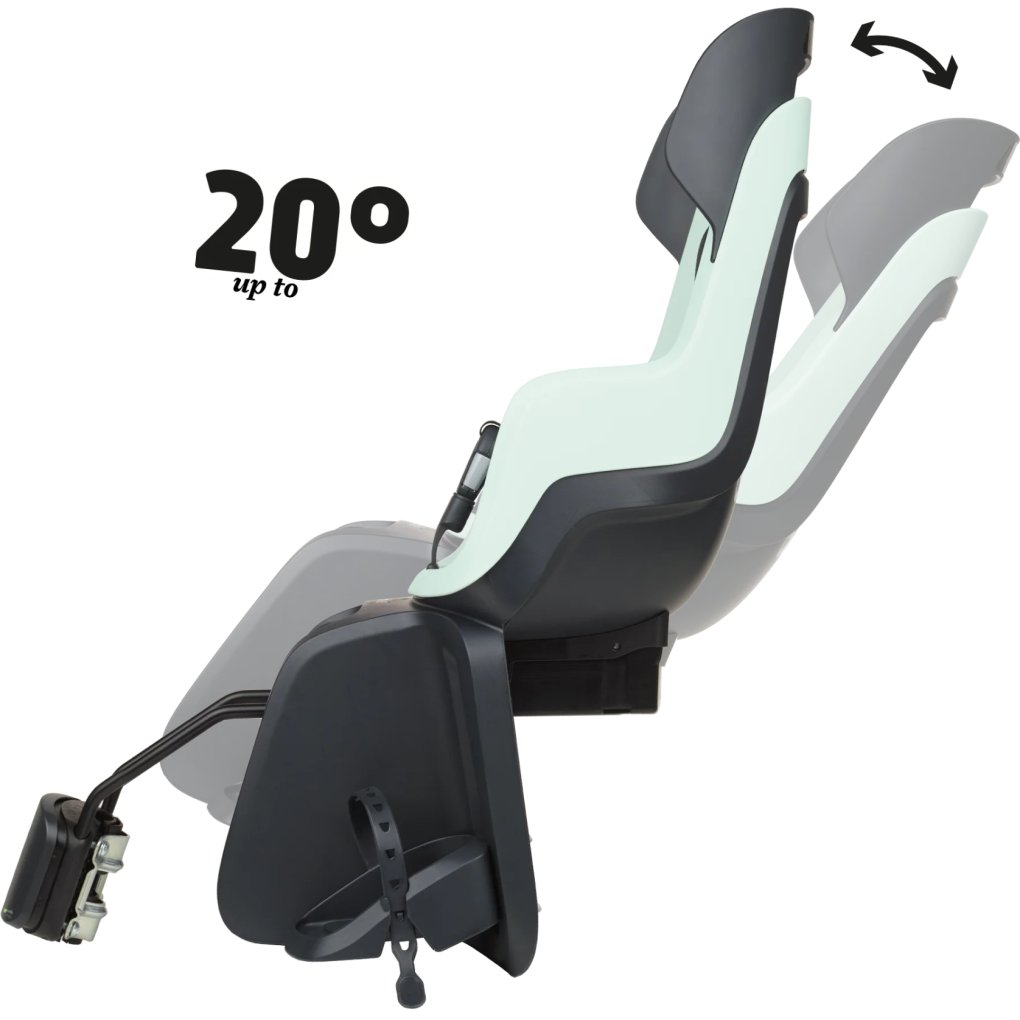 Bobike GO 1P Reclining Child Bike Seat - Frame Mount - Marshmallow Mint