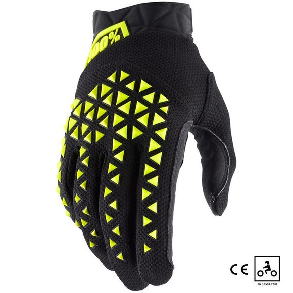 100% airmatic enduro gloves ce 2024 - black / yellowRef : CE1197-C3098