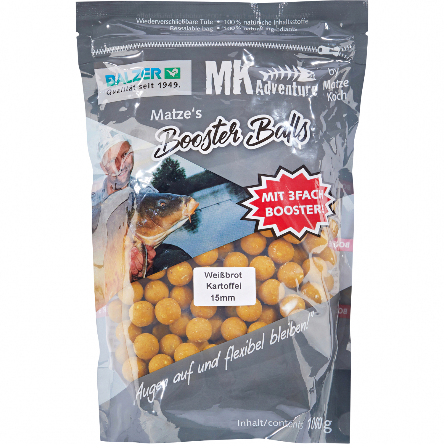 Matze Koch Boilies MK Adventure Booster Balls (white bread\/potato)