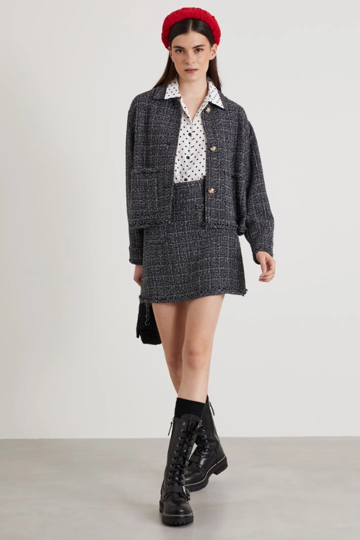 Tweed jacket - BLACK