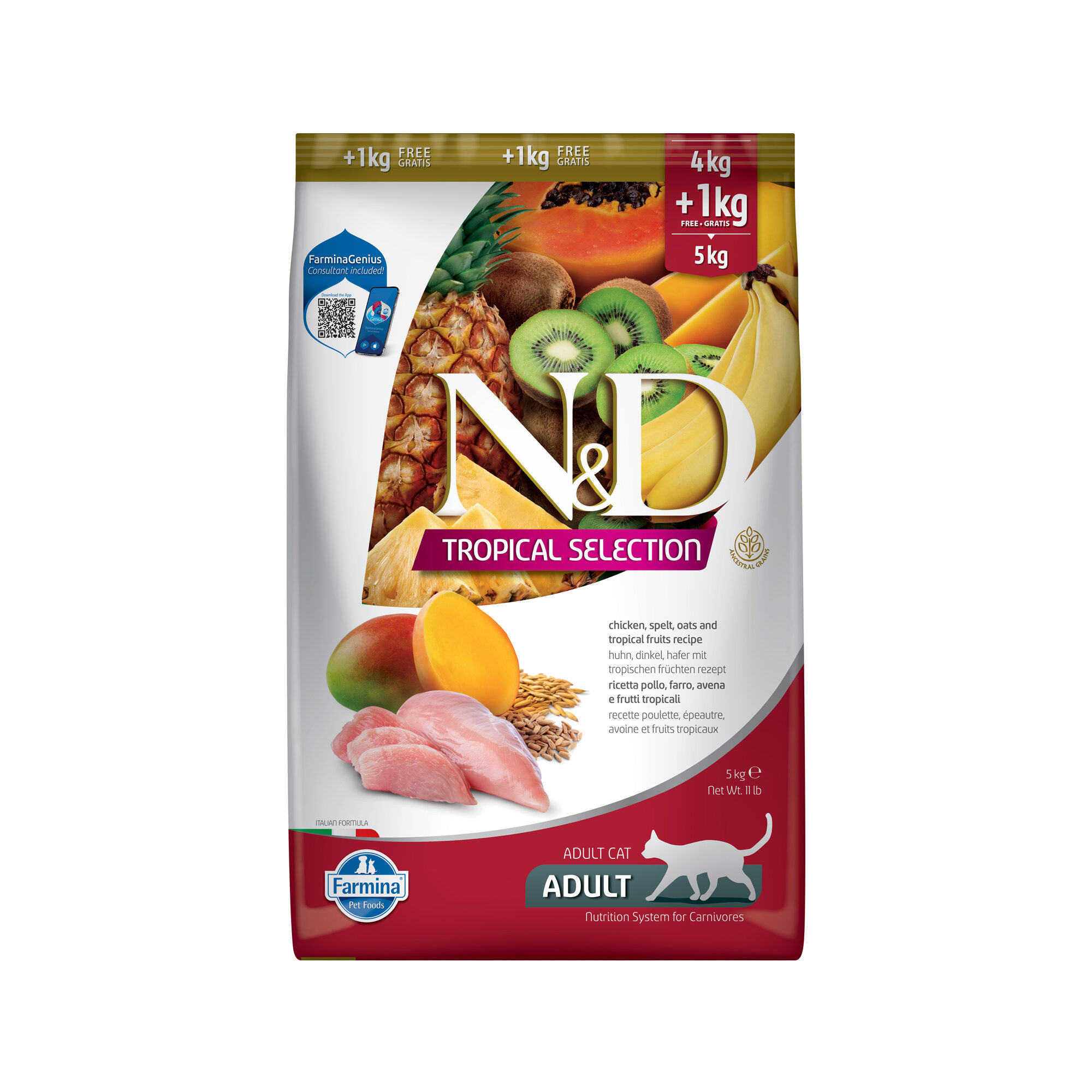 Farmina N&D Tropical Chicken - Cat Food - 5 kg