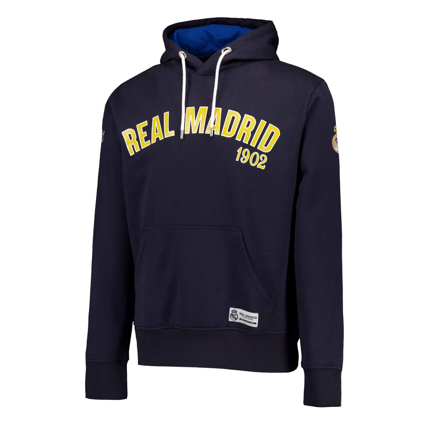 Mens Baseball Hoodie Navy Real Madrid