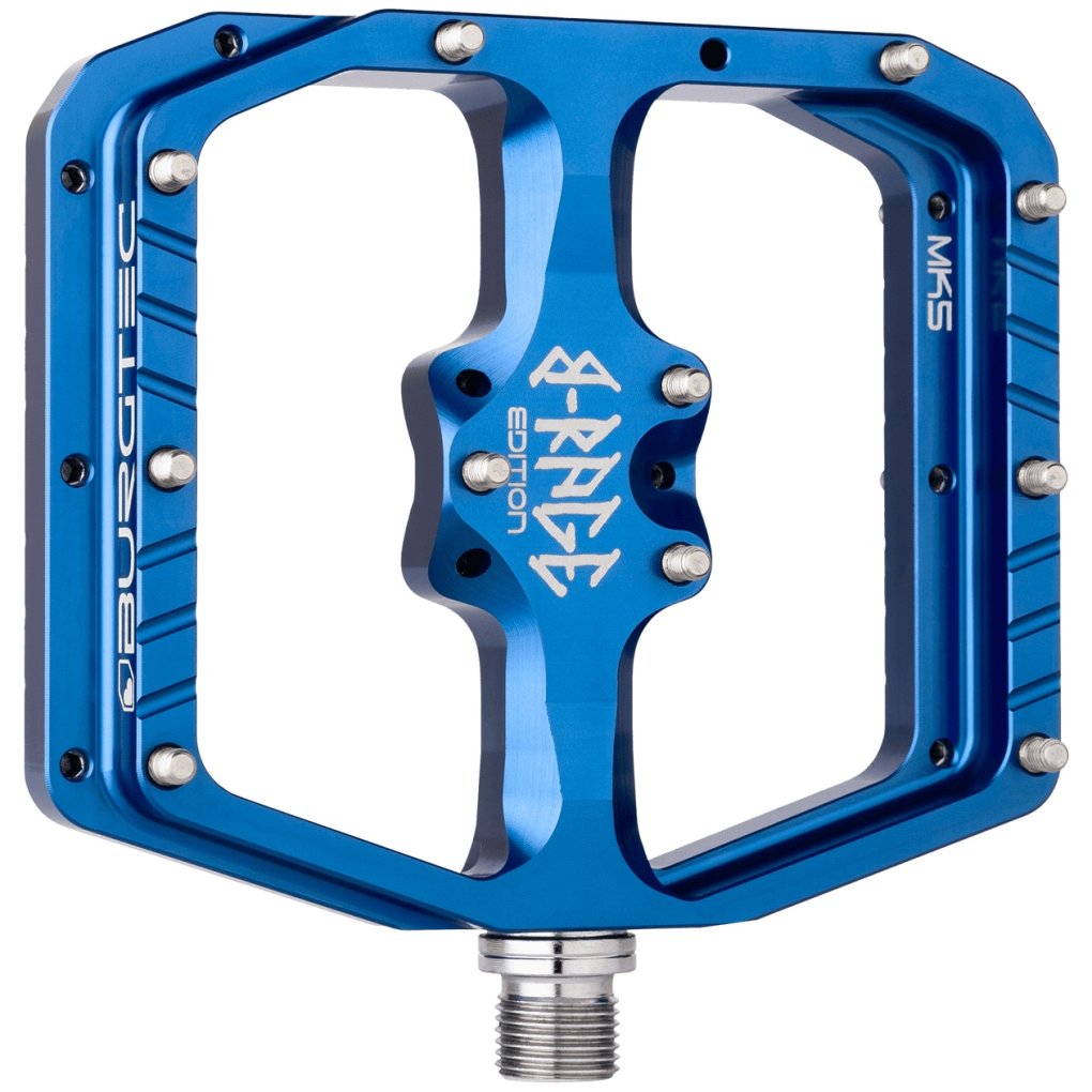 Burgtec Penthouse Flat MK5 Pedals - B-Rage Edition - Deep Blue