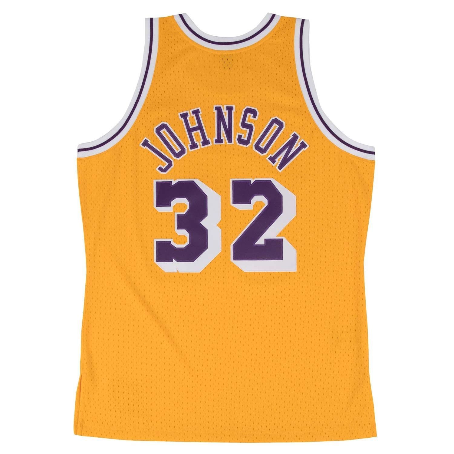 Magic Johnson #32 Los Angeles Lakers 1984-85 Swingman NBA Jersey Yellow