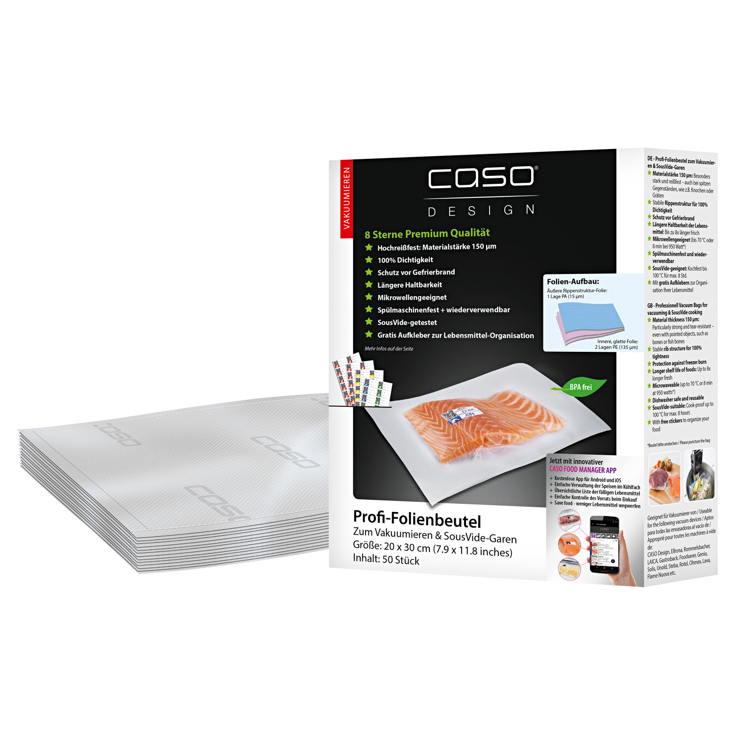 Caso Design Profi - foil pouch (20 x 30 cm)