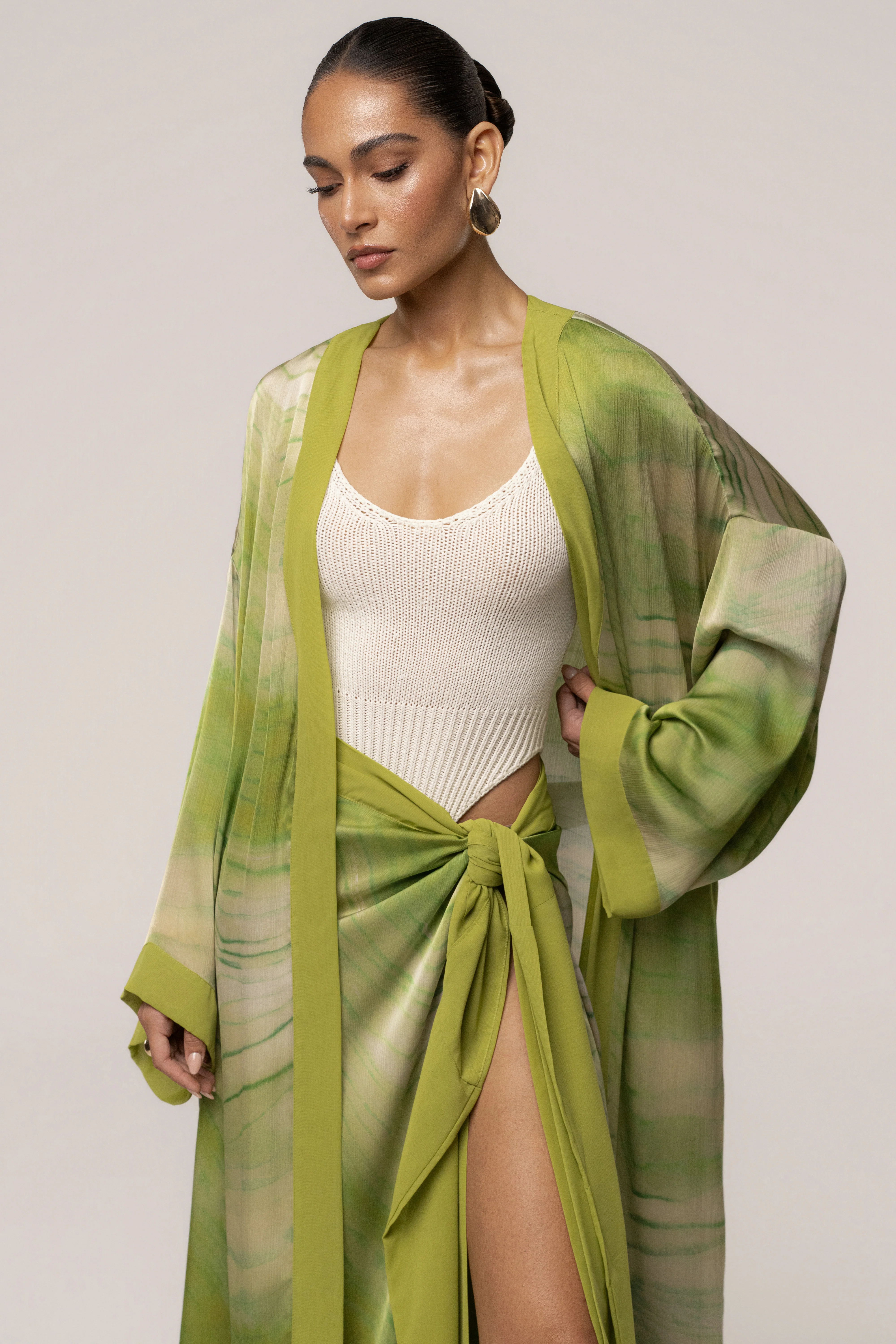 Green Bahía Wrap Skirt