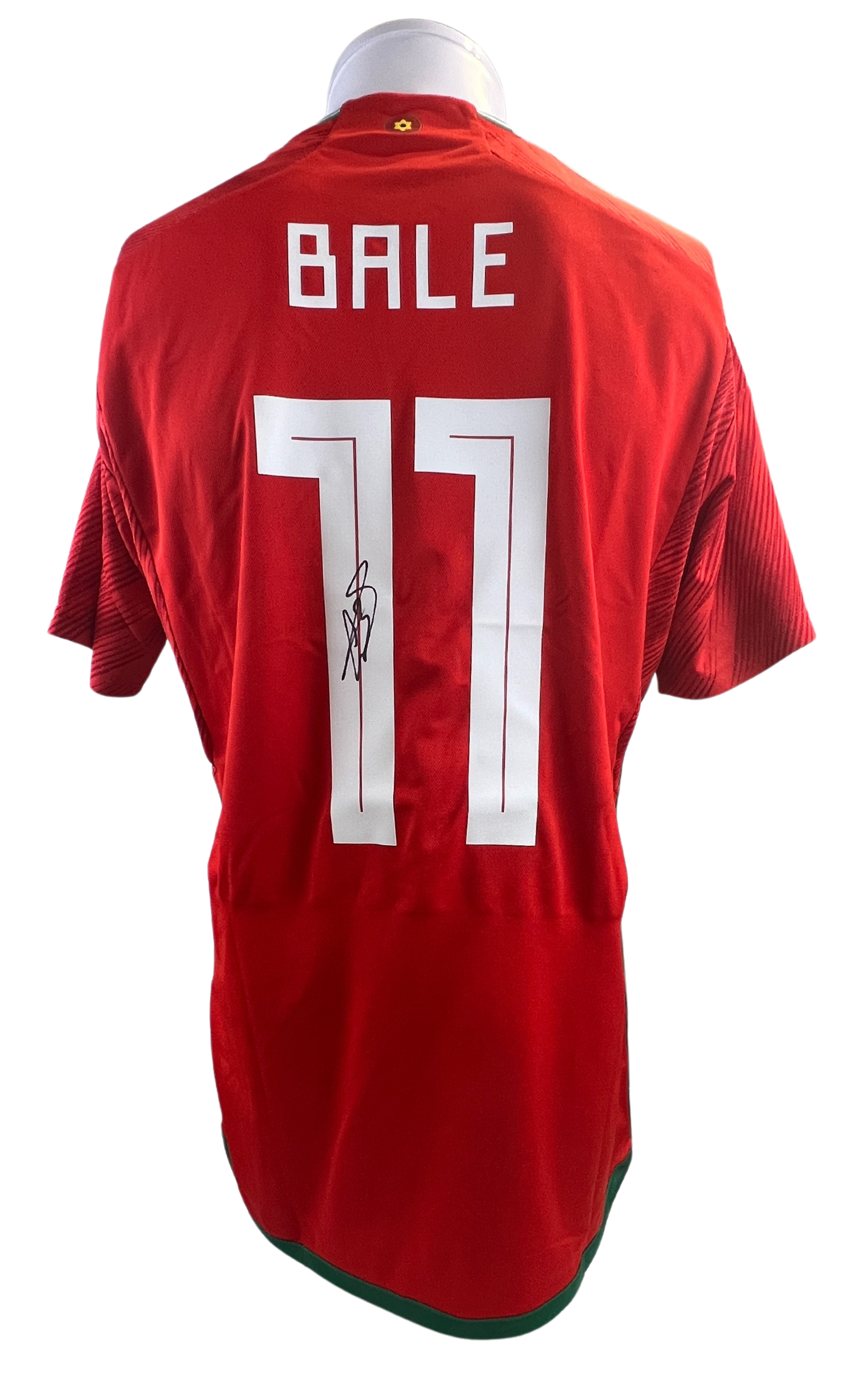 Gareth Bale #11 Autographed Wales Home Jersey