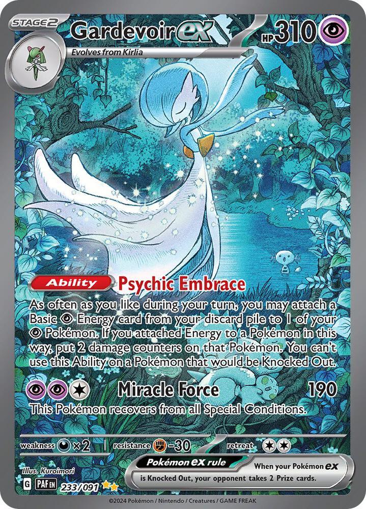 Pokemon SV: Paldean Fates 233/091 Gardevoir ex Near Mint