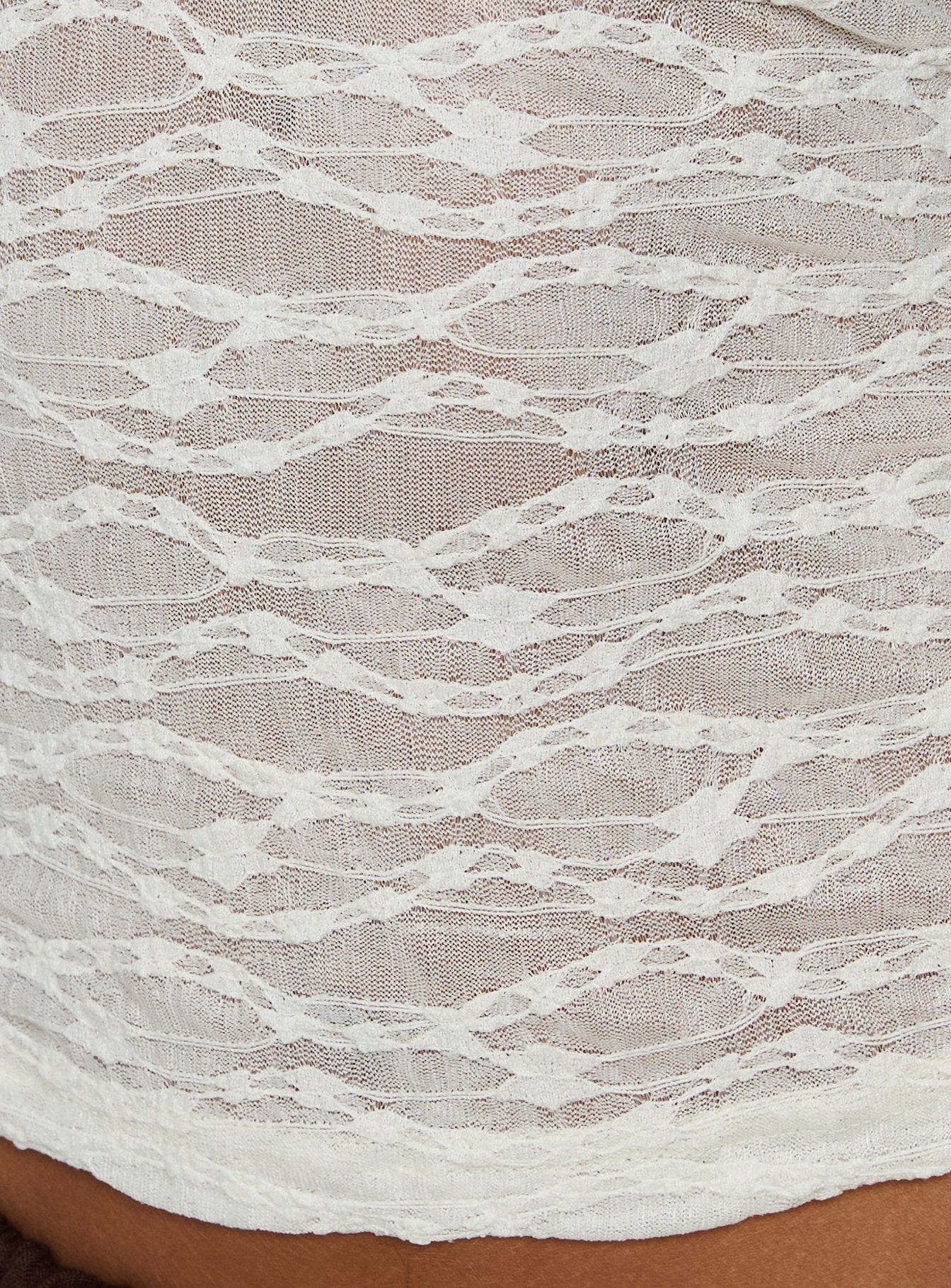 Snowdrift Lace Halter Top Cream