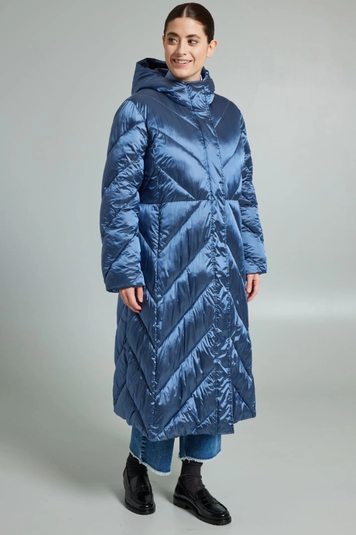 Long satin jacket - AIR FORCE BLUE