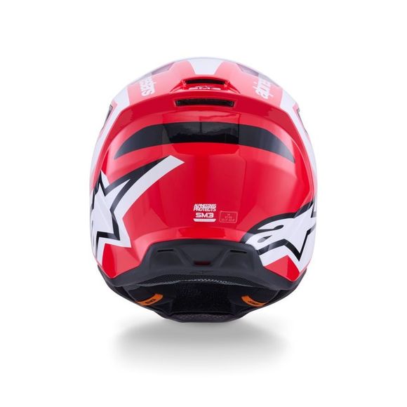Casque cross Alpinestars S-M3 HEAT 2026 - Rouge / BlancRef : AP3966