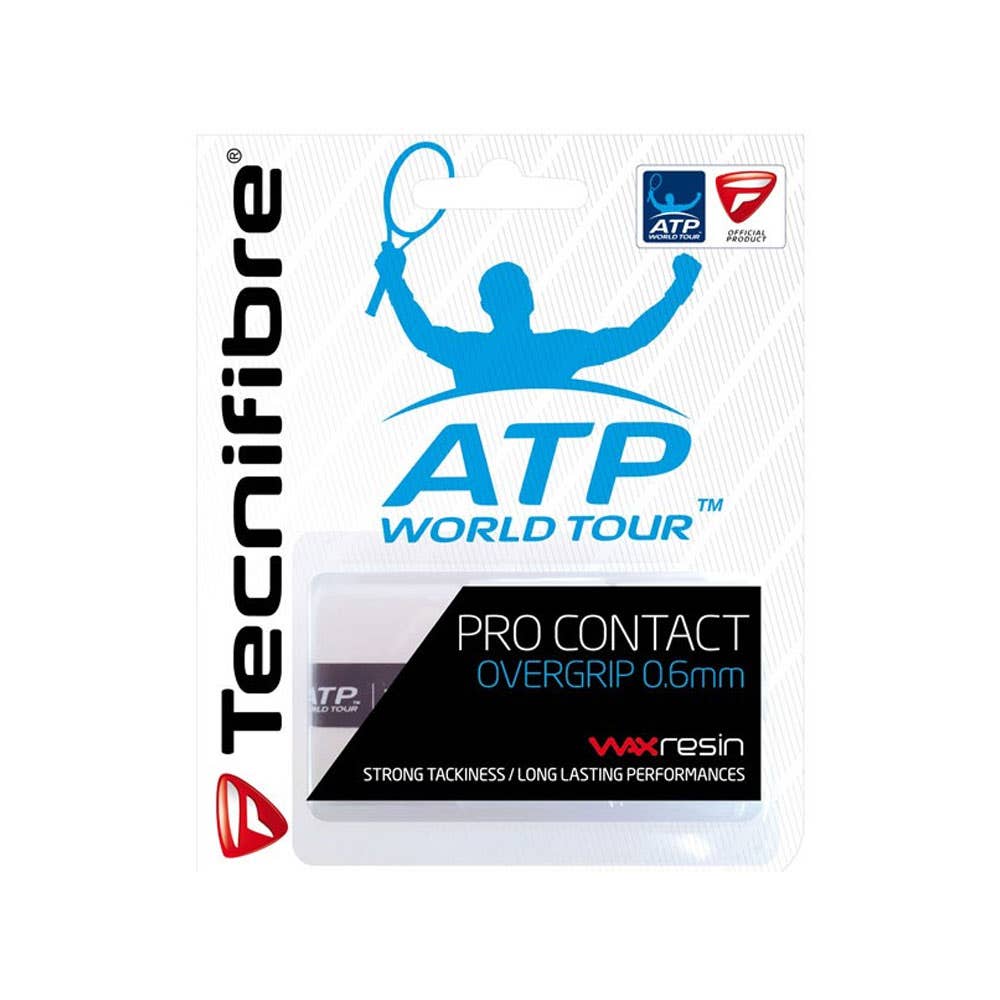 3 PACK OF WHITE TECNIFIBRE CONTACT PRO OVERGRIP