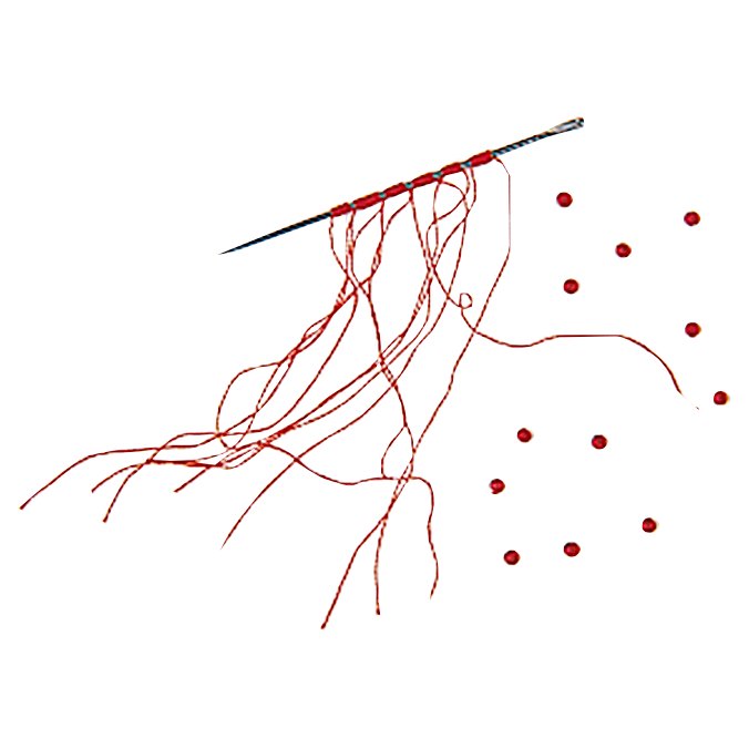 Line stopper on a needle