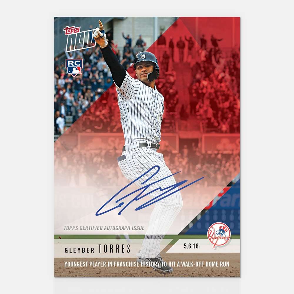 On-Card Autograph # to 10 - Gleyber Torres - MLB TOPPS NOW®