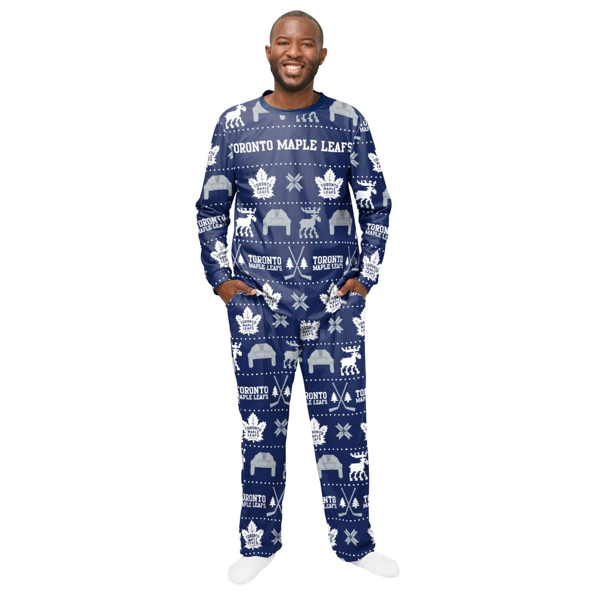 Toronto Maple Leafs NHL Holiday Pajamas Set (2-Piece)