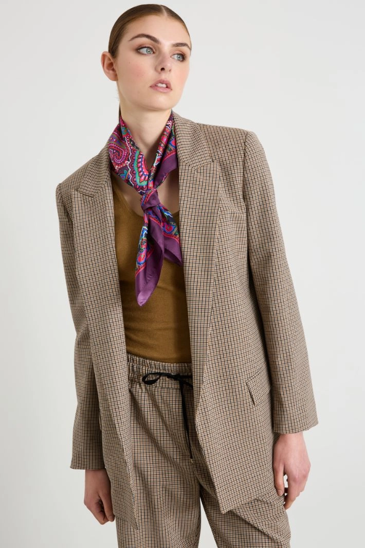 Silk twill scarf - PURPLE