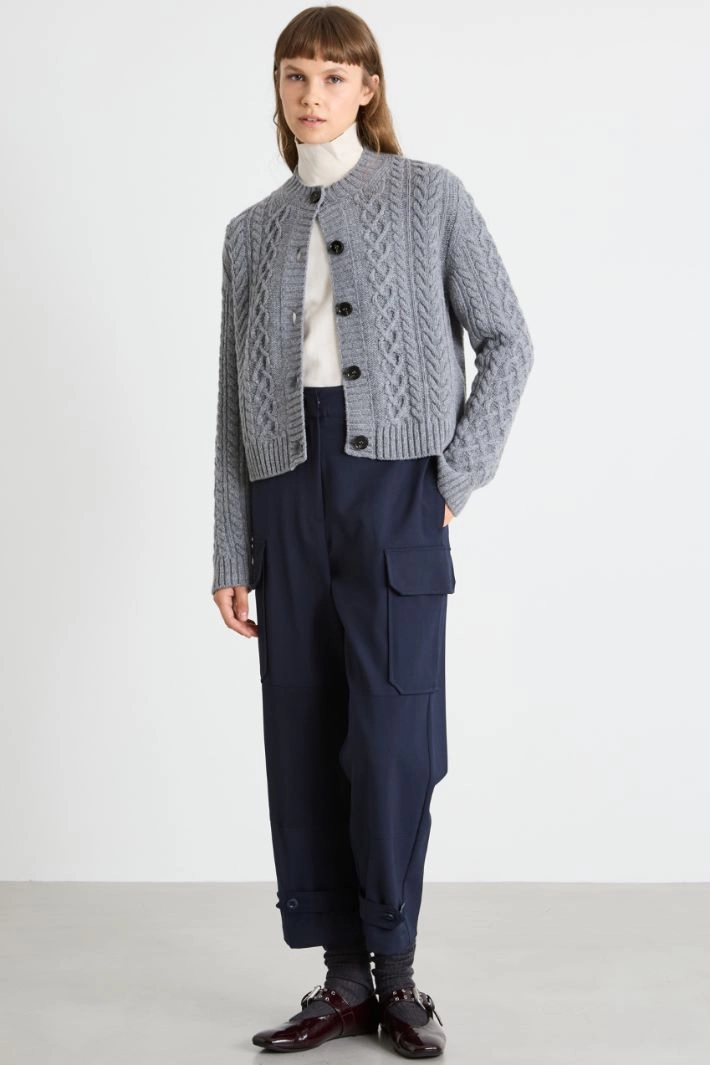 Baggy cargo-style trousers - BLUE