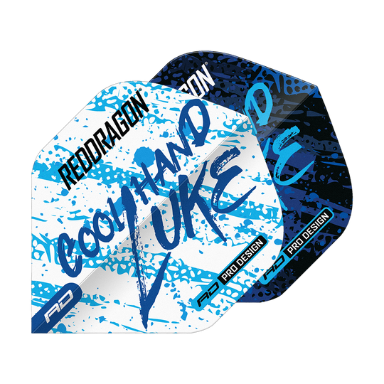 Red Dragon Luke Humphries World Champion Blue White Yin Yang Standard Flights