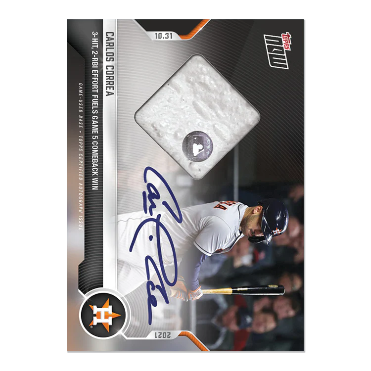 On-Card Auto-Relic # to 99 - Carlos Correa - 2021 MLB TOPPS NOW® Card 1033A