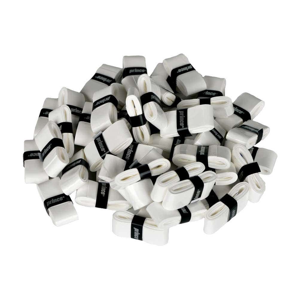 50-PACK OF WHITE PRINCE TACKYPRO OVERGRIPS