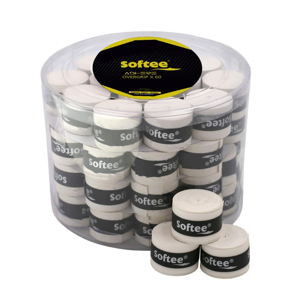 CUBE 60 PCS. OVERGRIPS SOFTEE ADHERE WHITE