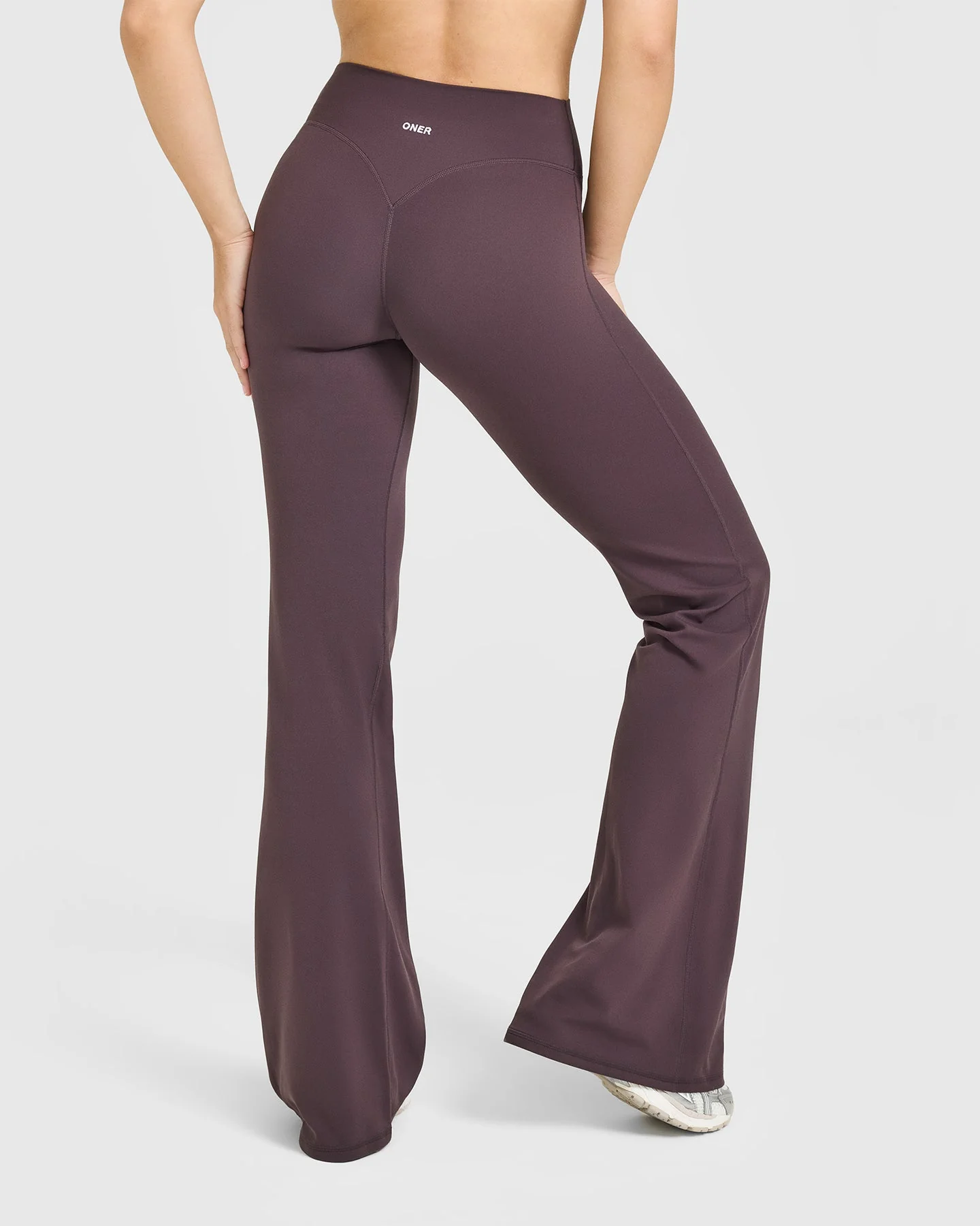 SoftMotion™ Flared Bottoms with White Logo | Dark Umber Brown