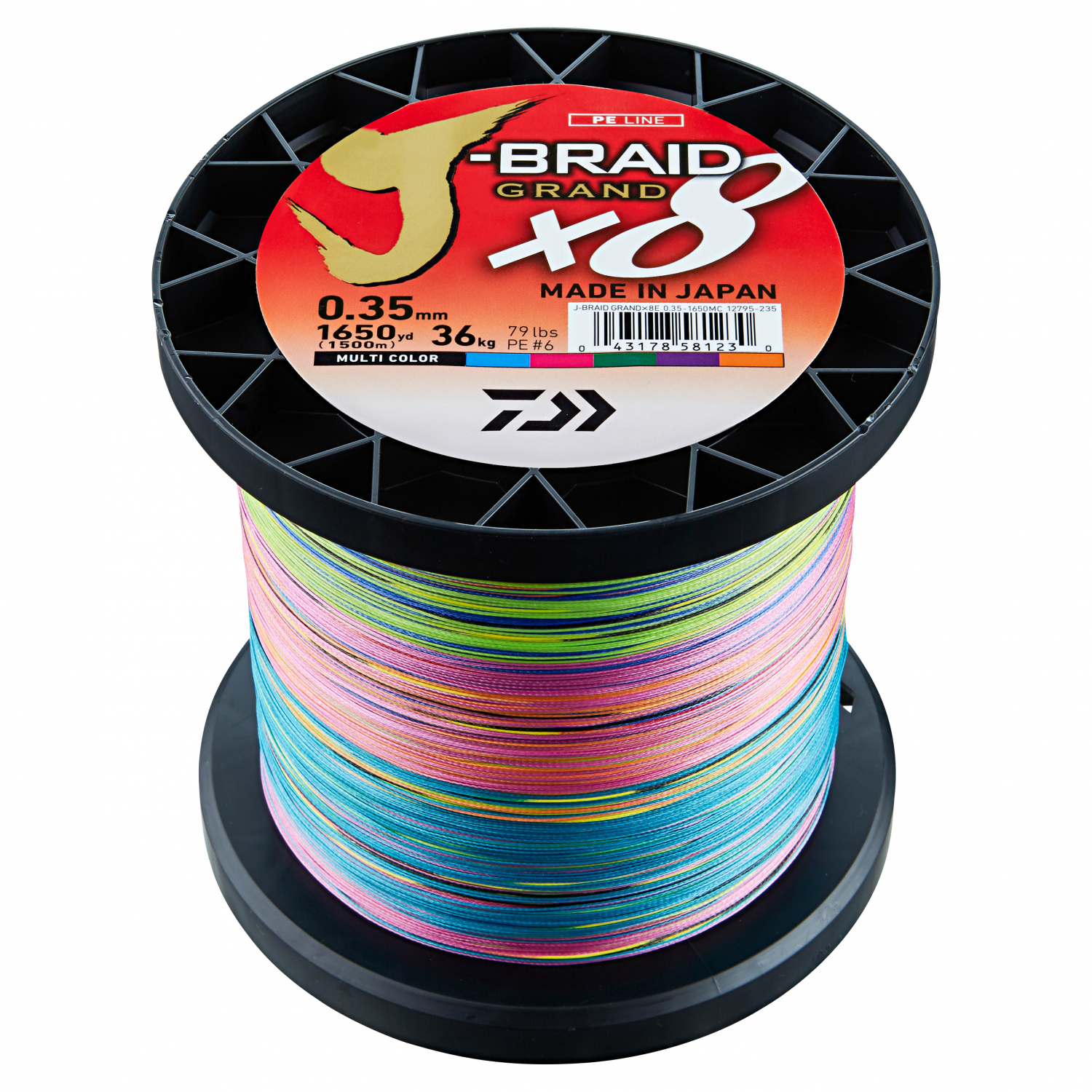 Daiwa Fishing Line J-Braid Grand X8 (multi-color, 1.500 m)