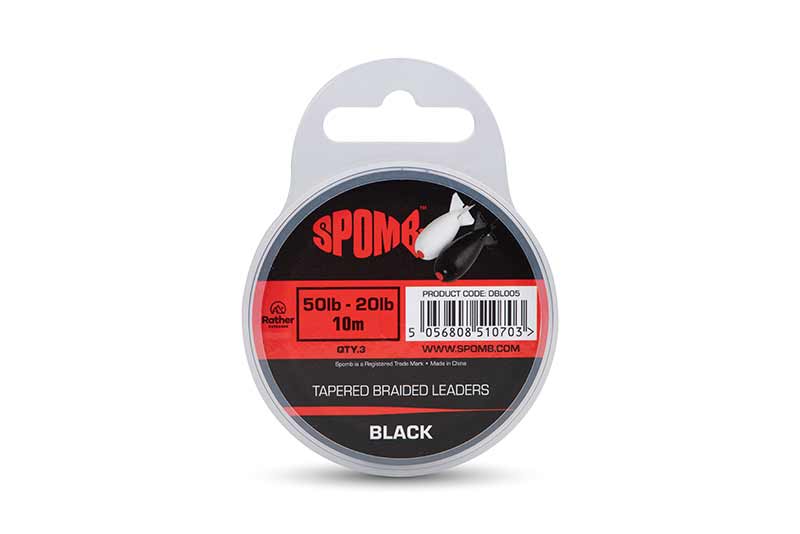 Spomb Tapered Braided Leaders Red & Black