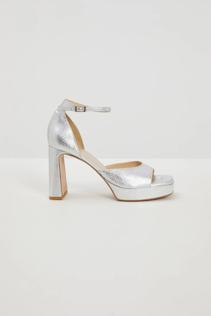 Python print sandals - SILVER