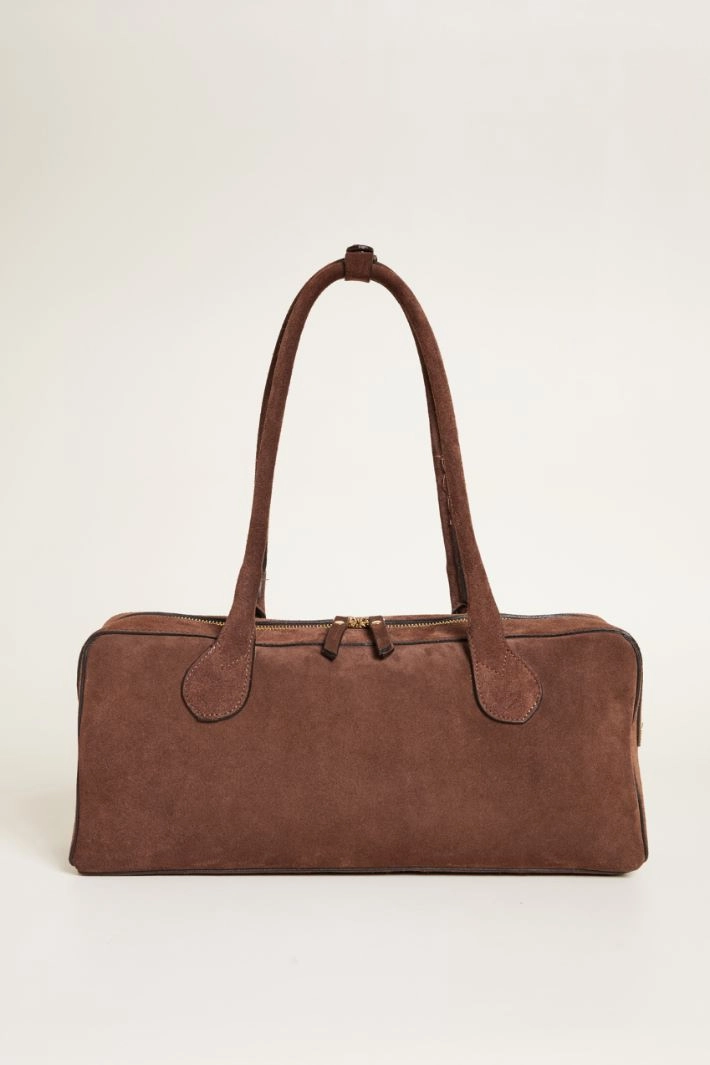 Rectangular shoulder bag - BROWN