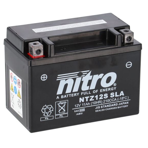Nitro NTZ12S SLA Battery SEALED ACID TYPE MAINTENANCE-FREE/READY TO USERef: ytz12s -n- / ntz12s sla