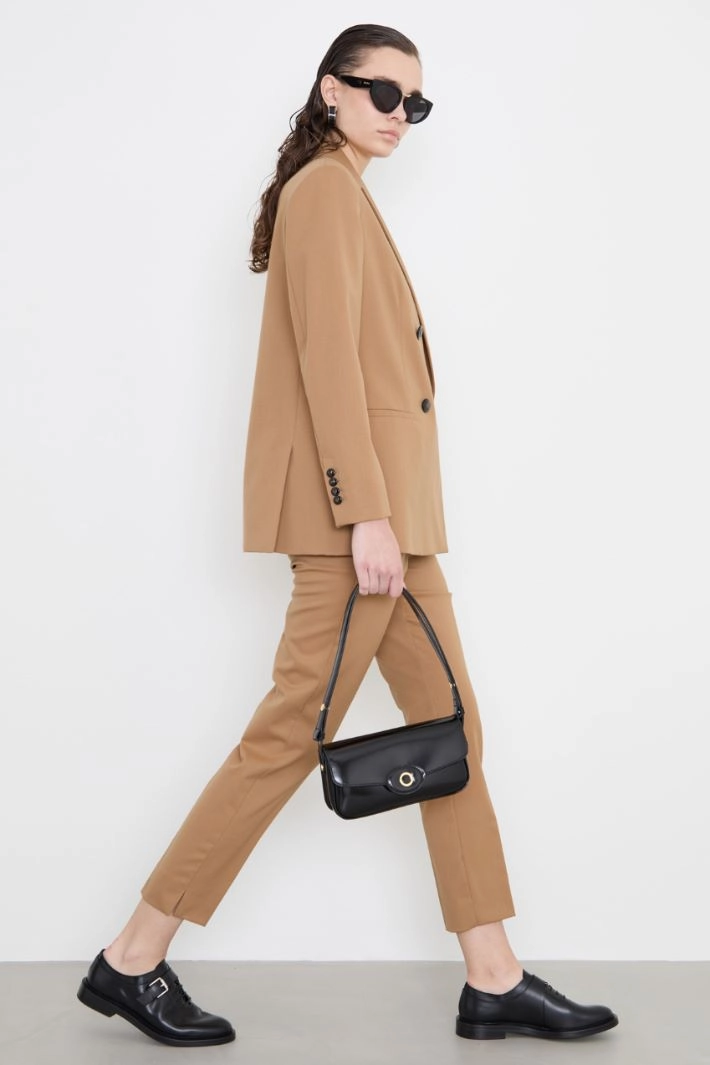 Wool twill blazer - CAMEL