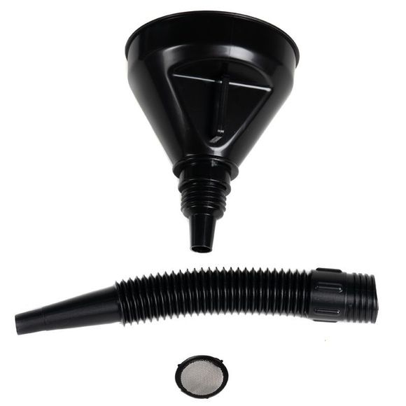 Motoblouz Plastic Funnel With Universal Extension Hose - BlackRef: KOR0144