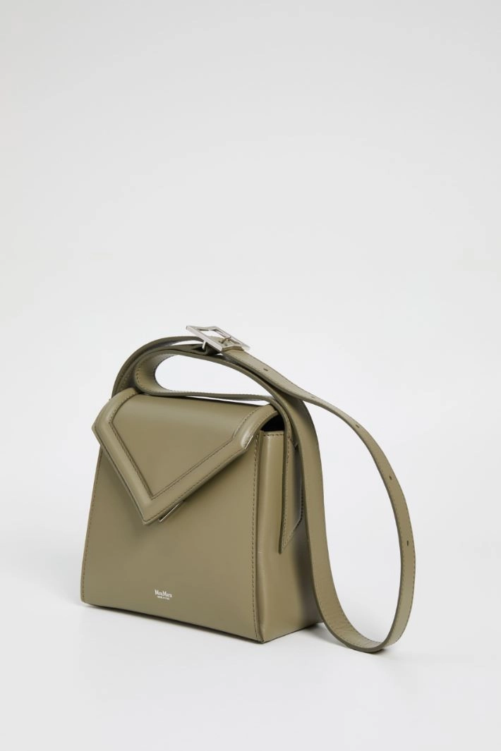Crossbody bag with shaped flap - SAGE GREEN