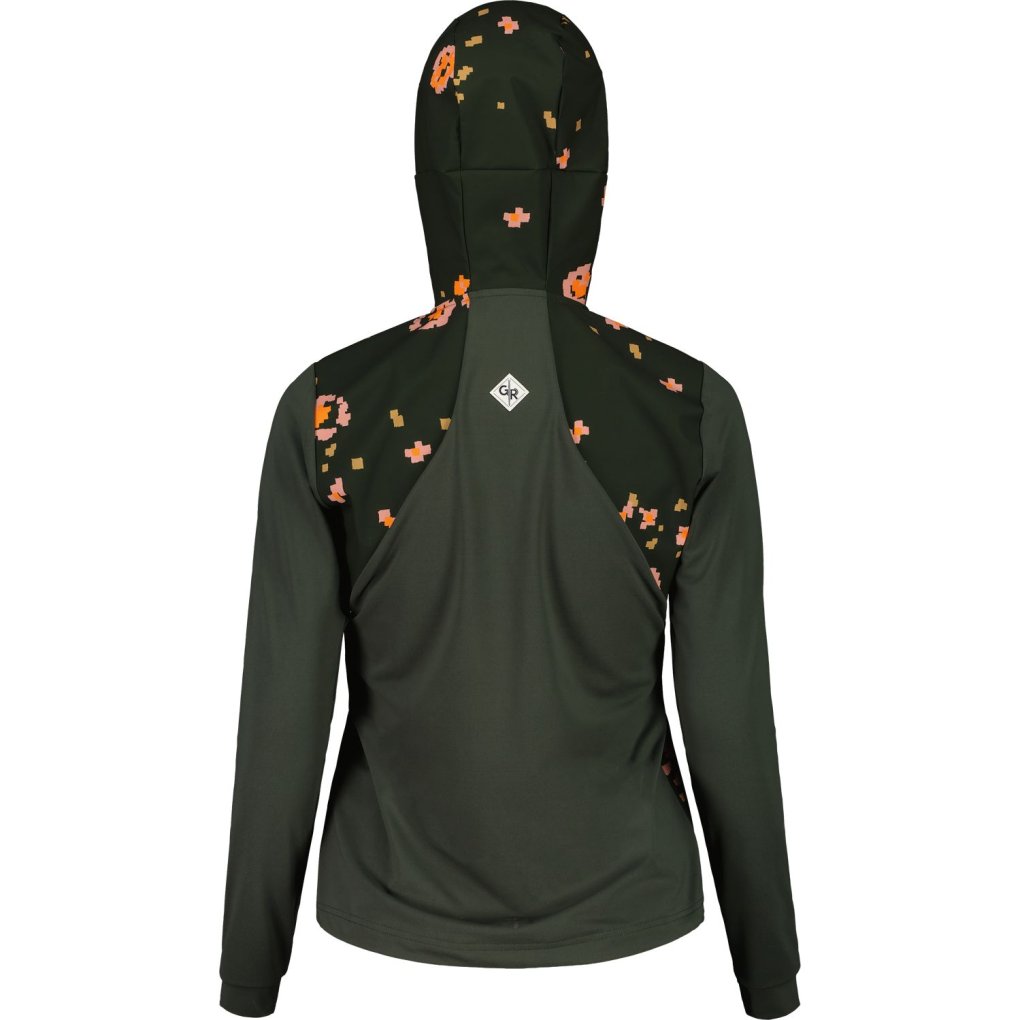 Maloja SennesM. Printed Nordic Hybrid Softshell Jacket Women - deep forest pixelrose 8928