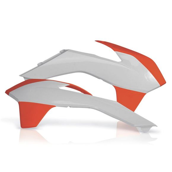 Acerbis orange white radiator shroudRef: AE1267 / 0016871.203.016